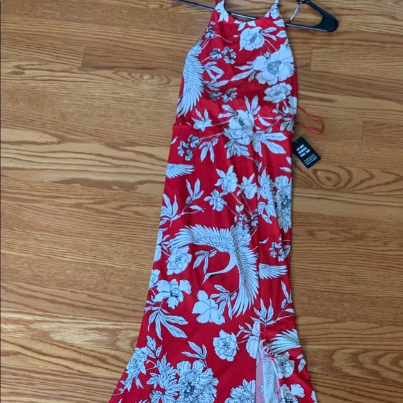 Express Red Printed Maxi Dress size xs - Picture 6 of 7